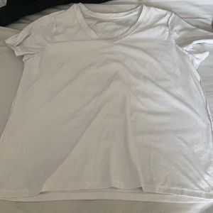 Plain white v neck